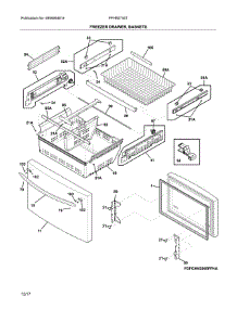 Freezer Drawer, Baskets parts for Frigidaire Refrigerator FFHB2750TD3 from AppliancePartsPros.com