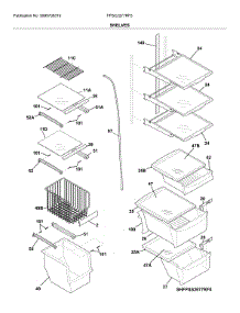 Shelves parts for Frigidaire Refrigerator FPSC2277RF5 from AppliancePartsPros.com
