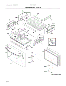 Freezer Drawer parts for Frigidaire Refrigerator FGHN2868TP2 from AppliancePartsPros.com