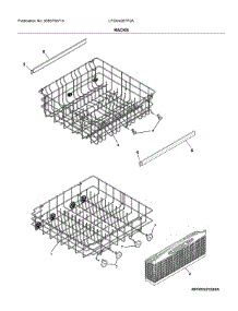Racks parts for Frigidaire Dishwasher LFID2426TF2A from AppliancePartsPros.com