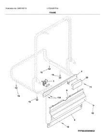 Frame parts for Frigidaire Dishwasher LFID2426TF2A from AppliancePartsPros.com