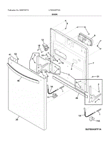 Door parts for Frigidaire Dishwasher LFID2426TF2A from AppliancePartsPros.com