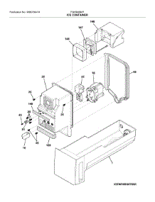 Container parts for Frigidaire Refrigerator FGHB2868TP2 from AppliancePartsPros.com