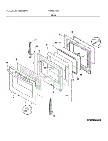 Door parts for Frigidaire Range FFGF3054TSD from AppliancePartsPros.com