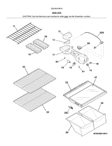 Shelves parts for Kenmore Refrigerator 253.6041961A (2536041961A, 253 6041961A) from AppliancePartsPros.com