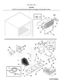 System parts for Kenmore Refrigerator 253.70505619 (25370505619, 253 70505619) from AppliancePartsPros.com