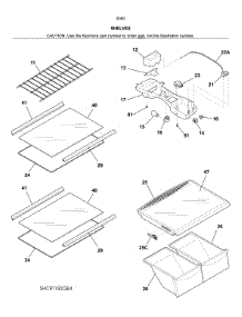 Shelves parts for Kenmore Refrigerator 253.60505618 (25360505618, 253 60505618) from AppliancePartsPros.com