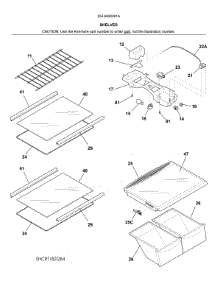 Shelves parts for Kenmore Refrigerator 253.6050261A (2536050261A, 253 6050261A) from AppliancePartsPros.com