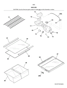 Shelves parts for Kenmore Refrigerator 253.60505619 (25360505619, 253 60505619) from AppliancePartsPros.com