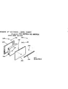 Oven Door Section parts for Kenmore Range 911.6037813 (9116037813, 911 6037813) from AppliancePartsPros.com