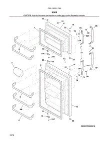 Doors parts for Kenmore Refrigerator 253.70509619 (25370509619, 253 70509619) from AppliancePartsPros.com