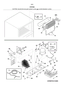 System parts for Kenmore Refrigerator 253.60303612 (25360303612, 253 60303612) from AppliancePartsPros.com