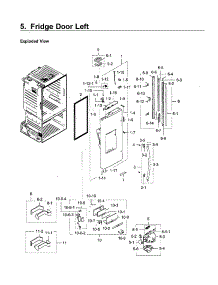 Fridge Left Door parts for Samsung Refrigerator RF28HFEDBWW/AA-09 from AppliancePartsPros.com