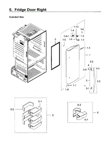 Fridge Right Door parts for Samsung Refrigerator RF28HFEDBWW/AA-09 from AppliancePartsPros.com