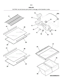 Shelves parts for Kenmore Refrigerator 253.60309612 (25360309612, 253 60309612) from AppliancePartsPros.com