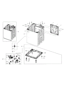 Frame parts for Samsung Washer WA48J7770AP/A2-00 from AppliancePartsPros.com