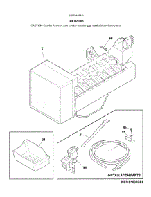 Ice Maker parts for Kenmore Refrigerator 253.70402613 (25370402613, 253 70402613) from AppliancePartsPros.com