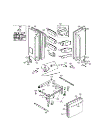 Door parts for Kenmore Refrigerator 795.72052313 (79572052313, 795 72052313) from AppliancePartsPros.com