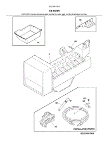 Ice Maker parts for Kenmore Refrigerator 253.70417412 (25370417412, 253 70417412) from AppliancePartsPros.com