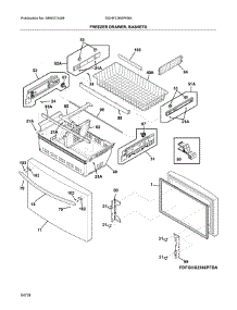 Freezer Drawer, Baskets parts for Frigidaire Refrigerator DGHF2360PFBA from AppliancePartsPros.com