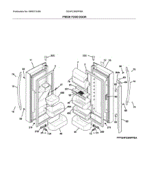 Fresh Food Door parts for Frigidaire Refrigerator DGHF2360PFBA from AppliancePartsPros.com