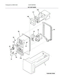 Ice Container parts for Frigidaire Refrigerator DGHF2360PFBA from AppliancePartsPros.com