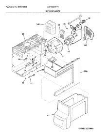 Ice Container parts for Frigidaire Refrigerator LGHK2336TF0 from AppliancePartsPros.com