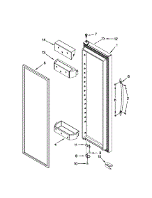 Refrigerator Door Parts parts for Kenmore Refrigerator 106.51149112 (10651149112, 106 51149112) from AppliancePartsPros.com