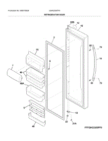 Refrigerator Door parts for Frigidaire Refrigerator LGHK2336TF0 from AppliancePartsPros.com