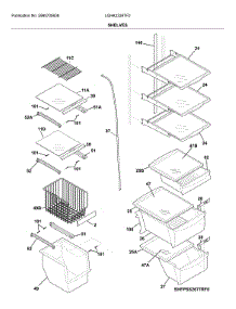 Shelves parts for Frigidaire Refrigerator LGHK2336TF0 from AppliancePartsPros.com