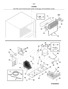 System parts for Kenmore Refrigerator 253.60409613 (25360409613, 253 60409613) from AppliancePartsPros.com