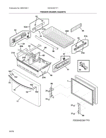 Freezer Drawer, Baskets parts for Frigidaire Refrigerator DGHD2361TF1 from AppliancePartsPros.com