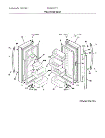Fresh Food Door parts for Frigidaire Refrigerator DGHD2361TF1 from AppliancePartsPros.com
