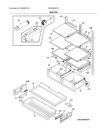Shelves parts for Frigidaire Refrigerator FGHN2868TF0 from AppliancePartsPros.com