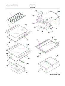 Shelves parts for Frigidaire Refrigerator LFTR2021TF0 from AppliancePartsPros.com