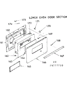 Lower Oven Door Section parts for Kenmore Range 103.9777710 (1039777710, 103 9777710) from AppliancePartsPros.com