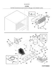 System parts for Kenmore Refrigerator 253.60419619 (25360419619, 253 60419619) from AppliancePartsPros.com