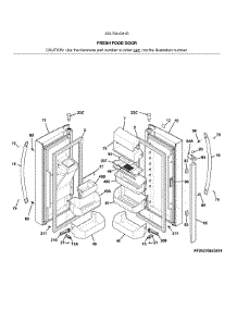 Fresh Food Doors parts for Kenmore Refrigerator 253.7044341D (2537044341D, 253 7044341D) from AppliancePartsPros.com
