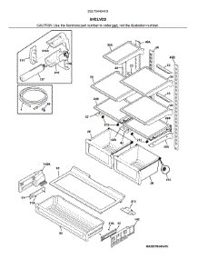 Shelves parts for Kenmore Refrigerator 253.7044341D (2537044341D, 253 7044341D) from AppliancePartsPros.com