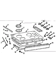 Main Top Section parts for Kenmore Range 103.7846601 (1037846601, 103 7846601) from AppliancePartsPros.com