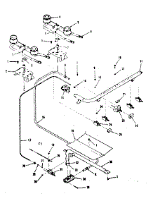 Burner Section parts for Kenmore Range 911.7118610 (9117118610, 911 7118610) from AppliancePartsPros.com