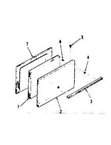 Oven Door Section parts for Kenmore Range 911.7118610 (9117118610, 911 7118610) from AppliancePartsPros.com