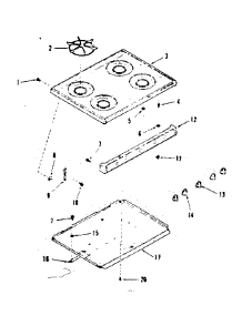 Main Top Section parts for Kenmore Range 911.7118610 (9117118610, 911 7118610) from AppliancePartsPros.com