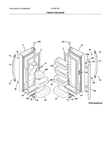 Fresh Food Door parts for Frigidaire Refrigerator FFHB2750TP2 from AppliancePartsPros.com