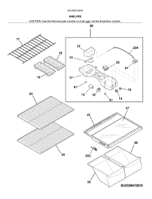 Shelves parts for Kenmore Refrigerator 253.6041261B (2536041261B, 253 6041261B) from AppliancePartsPros.com