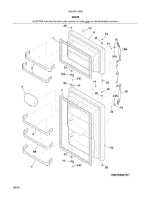 Doors parts for Kenmore Refrigerator 253.6041261B (2536041261B, 253 6041261B) from AppliancePartsPros.com