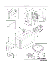 Ice Maker parts for Frigidaire Refrigerator FFHB2750TE2 from AppliancePartsPros.com