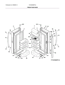 Fresh Food Door parts for Frigidaire Refrigerator FGHN2866PFJA from AppliancePartsPros.com