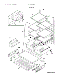 Shelves parts for Frigidaire Refrigerator FGHN2866PFJA from AppliancePartsPros.com