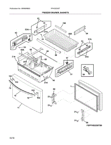 Freezer Drawer, Baskets parts for Frigidaire Refrigerator FFHD2250TD1 from AppliancePartsPros.com